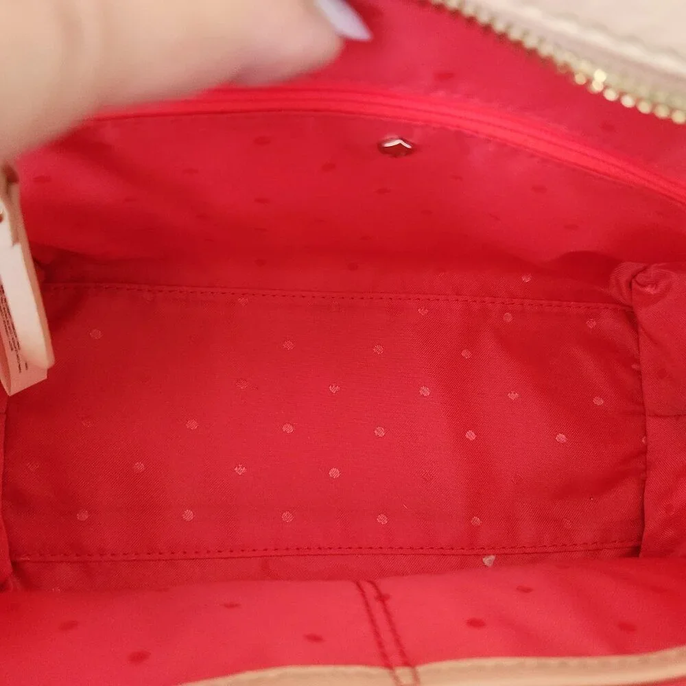 Euc Kate Spade Peach Scallop Leather Crossbody Bag Purse - Picture 13 of 14